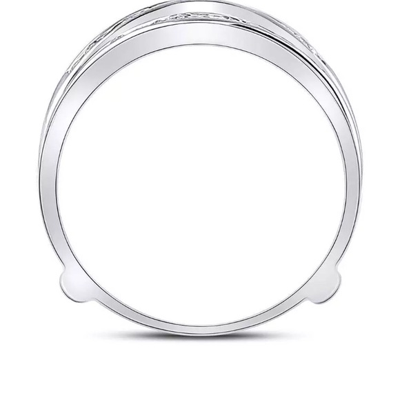 14kt Diamond Ring Guard Solitaire Enhancer 1/4 CTW - Picture 5 of 5